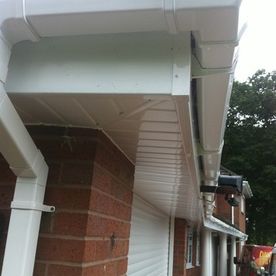 fascias and guttering replaced in a house